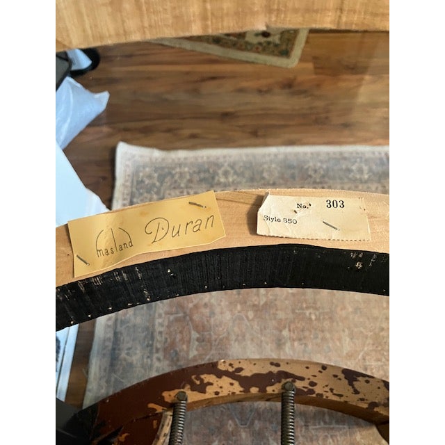 Ebony Custom Mid-Century Library Chair - Plum Scalamandre Velvet & Black/White Chenille - Restored Accent Chair For Sale - Image 8 of 11