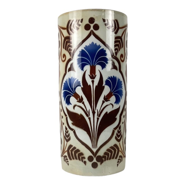 Large Damascus Roll Vase from KG Lunéville, 1890s For Sale