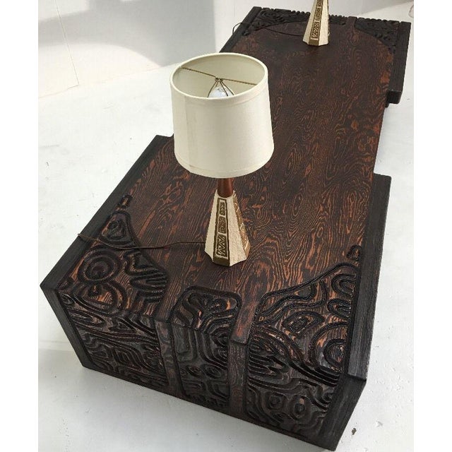 Vintage Witco Brutalist Modern Redwood Coffee Table | Chairish