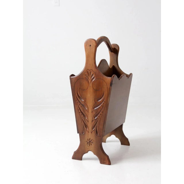 Mid 20th Century Vintage Magazine Rack Stand For Sale - Image 5 of 11