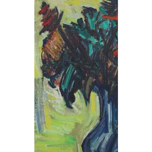 Isis Kischka, Bouquet of Flowers, 1963, Oil on Canvas For Sale - Image 4 of 14