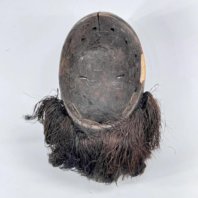 Wood Early 20th Century Dan Passport Mask with Beard Côte d'Ivoire For Sale - Image 7 of 8