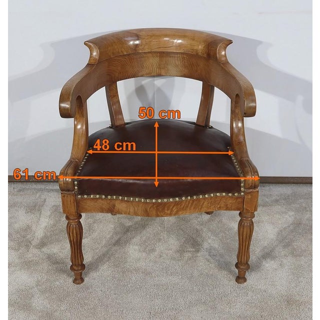 Louis Philippe Desk Chair in Ash For Sale - Image 15 of 17