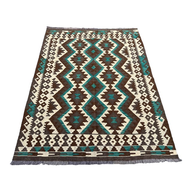 Afghan Flat Weave Tribal Kilim Rug For Sale