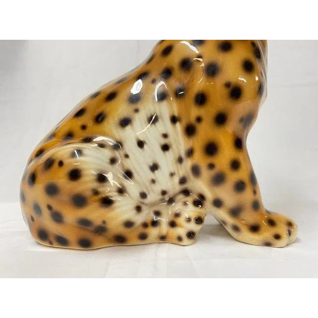 1970's Italian Ceramic Baby Leopard For Sale - Image 10 of 12
