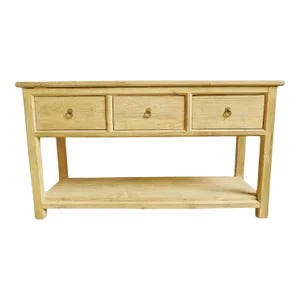 Simple 3 Drawer Farm Console Table
