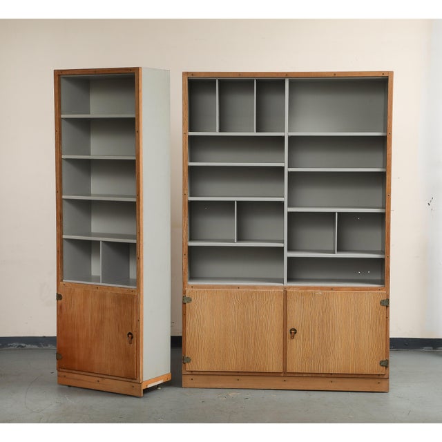 2-Piece Scandinavian Oak Bookcase System by Børge Mogensen, Denmark 1970s For Sale - Image 16 of 17
