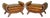 Antique Edwardian Sculptural Leather Scroll End Ottomans, 1910, Set of 2 For Sale