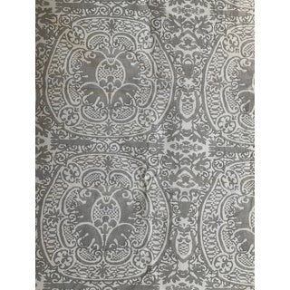 Quadrille Veneto Gray Linen Fabric For Sale
