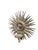 1970s Italian Hollywood Regency Gilt Metal Sunburst Mirrored Wall Candle Sconces — Pair For Sale - Image 4 of 4