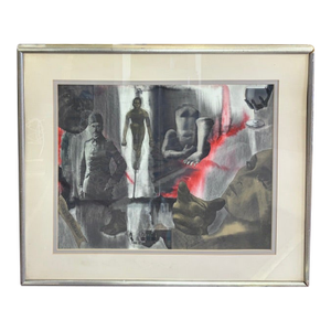 Mid Century Collage Artwork - "History Is Relevant" - Signed and Dated