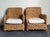 Wood Vintage Boho Wrapped Seagrass Lounge Chairs - A Pair For Sale - Image 7 of 12