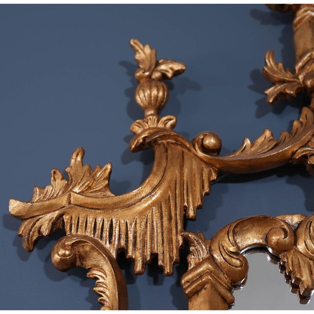 Wood Chinese Chippendale Gold Leaf Mirror For Sale - Image 7 of 10