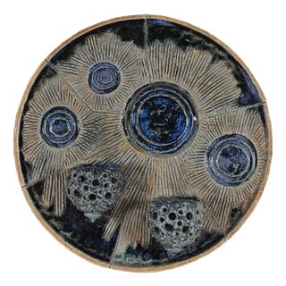 Brutalist Wall Relief Light by Fridtjof Sejersen, Denmark, 1970s For Sale