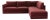 Wood Willow Berry Red with Mauve Piping Modular 5-Piece Performance Velvet RAF Sectional For Sale - Image 7 of 7