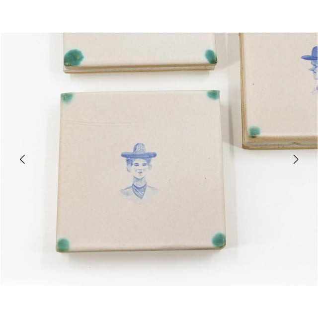 Folk Art BDDW Handpainted Tile For Sale - Image 3 of 3