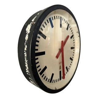 Industrial East German Factory Clock by RFT, 1950s For Sale