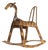 Childrens Rocking Horse in Bamboo and Rattan, 1960s For Sale