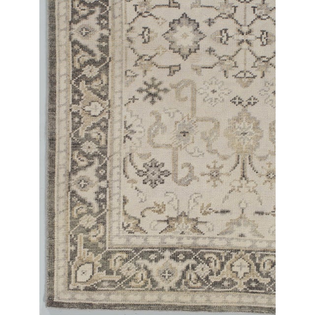 1940s Classic Ivory Handwoven Rug 5'2 X 7'5 For Sale - Image 5 of 8