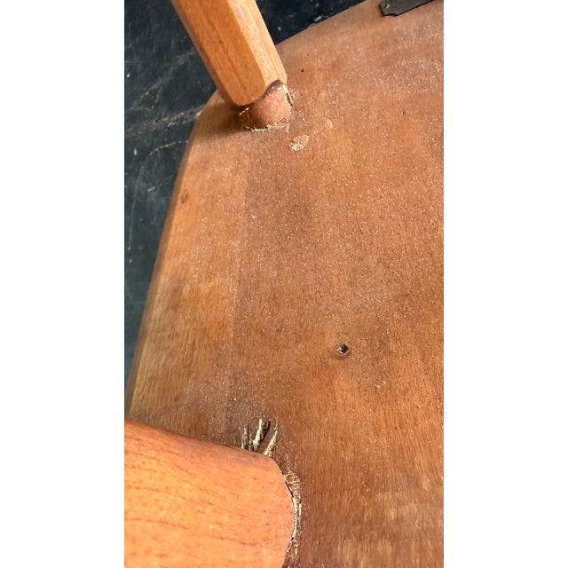 Vintage Cushman Colonial Creations Maple Side Chair With Sculpted Seat and Ladder Back For Sale - Image 9 of 10