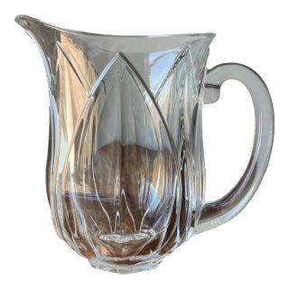 Cristal D’Arques-Durand Pompano Tulip Crystal Pitcher For Sale