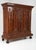 Impressive hallway cabinet in walnut on softwood, can be dismantled, with solid walnut decor and decorative elements,...