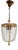 Brass Lead Crystal Pearl Three Lights Chandelier, 1960s For Sale