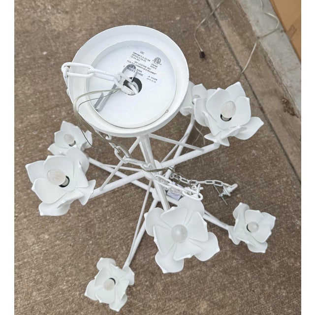 White Visual Comfort Alberto Medium Two Tier Chandelier Plaster White For Sale - Image 8 of 9