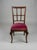 Vintage Art Deco Dining and Salon Chairs in Dark Pink Velvet with Wooden Frames, 1930s, Set of 2 For Sale - Image 4 of 5