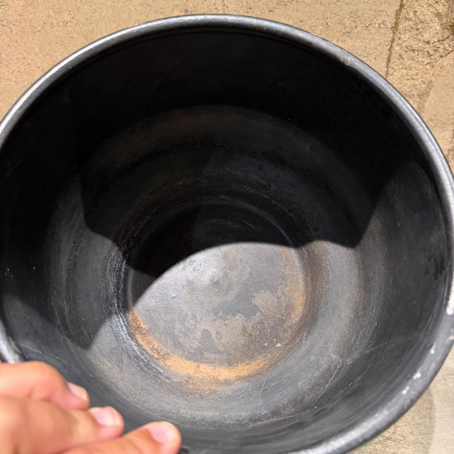 Mid-Century Modern Black Planter by Gainey Pottery, 9.75\" Diameter For Sale - Image 12 of 15