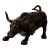 Bronze “Wall Street” Charging Bull Sculpture, 12” L For Sale