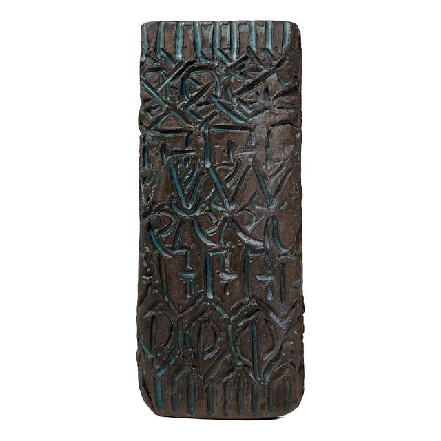 Brutalist Ceramic Vase by Hanne Grabow for Gratia, 1970s For Sale