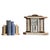 Set of 3 French Art Deco Clock + Bookends, 1930s For Sale