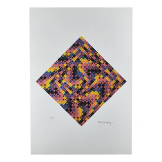 Victor Vasarely, Composition, Limited Numbered Edition Lithograph, 1970s For Sale