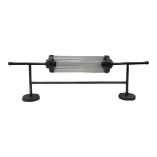 Handmade Brass Double Light Glass Tube Wall Sconce For Sale