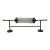 Handmade Brass Double Light Glass Tube Wall Sconce For Sale