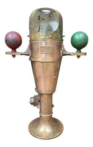 Mid 20th Century A. Lietz Company Binnacle & Gimbaled Compass in Bronze San Francisco