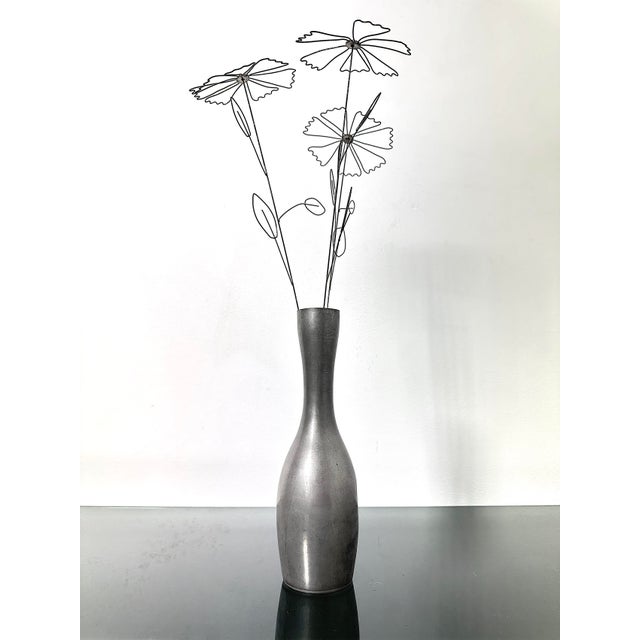 Vintage Italian Vase in Pewter by Peltro Cesare, 1970s For Sale - Image 4 of 6