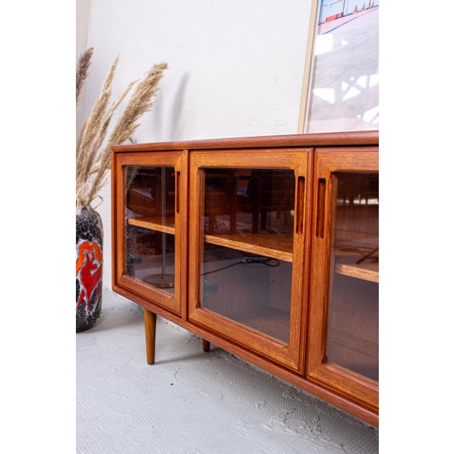 Wood Vintage Danish Teak Display Cabinet, 1980s For Sale - Image 7 of 16