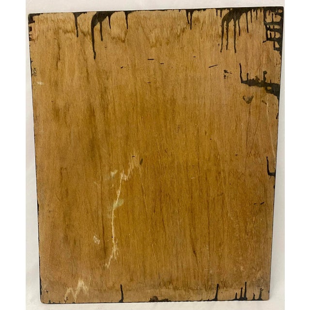 Wood Vintage Hand-Painted Homemade Ice Cream Advertising Sign From England For Sale - Image 7 of 9