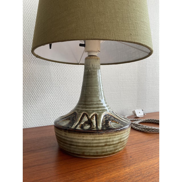 Vintage danish ceramic table lamp produced by søholm keramik on the island of bornholm and designed by ceramic artists...