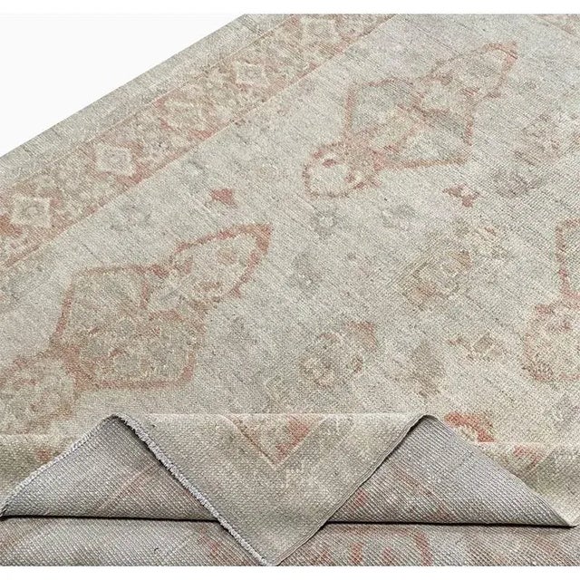 Traditional Handwoven Turkish Oushak Area Rug 5’3″ X 7’0″ For Sale - Image 3 of 12