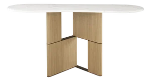 Tetris Oak and Marble Console by Morica Design