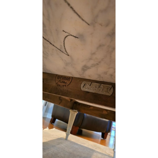 Weiman Weiman- Italian Marble Table For Sale - Image 4 of 6
