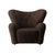 Espresso sheepskin the tired man lounge chair by Lassen. Dimensions: W 102 x D 87 x H 88 cm Materials: Sheepskin Flemming...