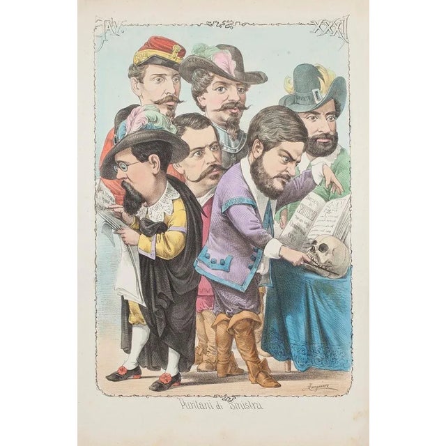 Puritani di Sinistra - Lithograph by A. Maganaro - 1872 1872 For Sale - Image 3 of 3