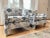 Mid 20th Century Mid-Century Modern Baughman Style Parsons Chairs With Ethan Allen Tenzing Silver Fabric- Set of 2 For Sale - Image 5 of 12