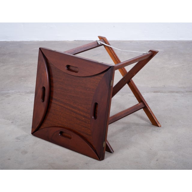 1950s Vintage Folding Mahogany Tray Table, 1950s For Sale - Image 5 of 10