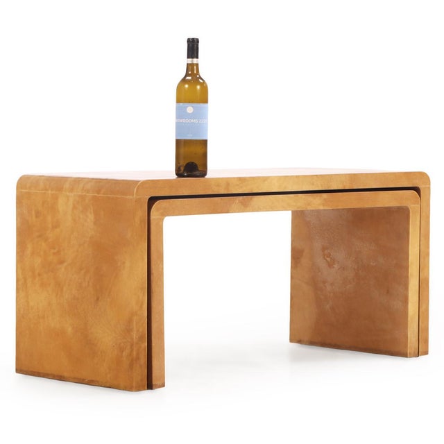 This beautiful and versatile set of nesting, inverted U shape pergamino tables gives you many options in your décor! Use...
