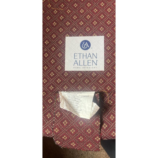 2010s Ethan Allen Harris Chair & Laurent Ottoman - Set of 2 For Sale - Image 5 of 9